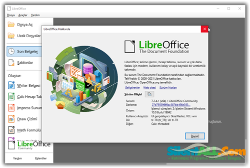 Libre Office 7.2.4.1 Türkçe Full Katılımsız