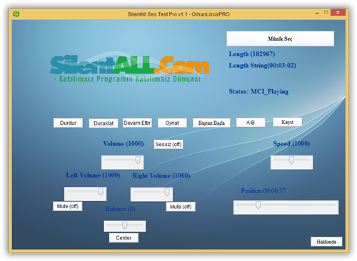 SilentAll Ses Test Programı v1.1 | Full İndir