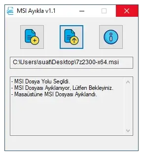 MSI Dosya Ayıkla v1.1