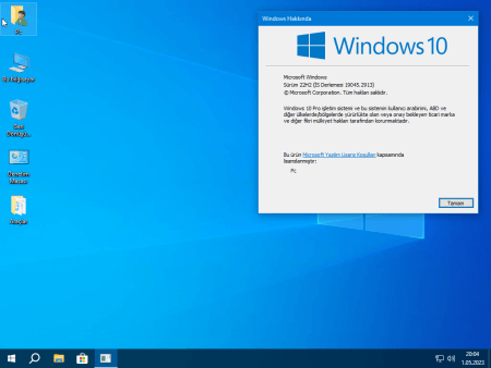 Windows 10 Pro X64 19045.2913 Lite 2,4gb Esd Herkese Açık