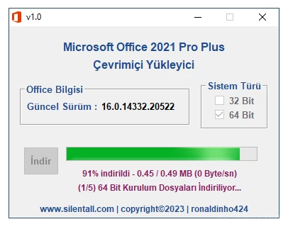 Microsoft Office 2021 Pro Plus Çevrimiçi Yükleyici v1.0 | (Premium)
