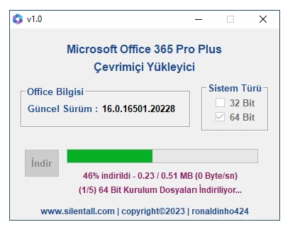 Microsoft Office 365 Pro Plus Çevrimiçi Yükleyici v1.0 | (Premium)