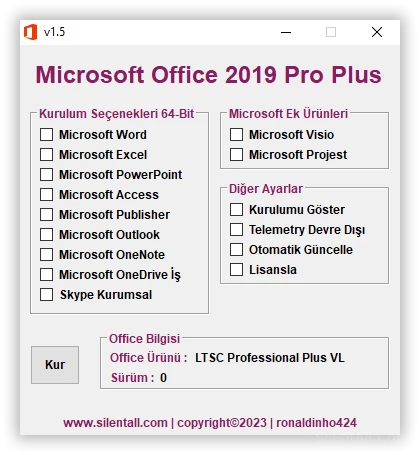 Microsoft Office 2019 Pro Plus VL TR | Project | Visio | Ekim 2023 | VİP